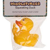 Mittelfinger Quietsche-Ente