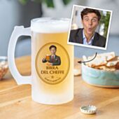 Personalisierbarer Bierkrug mit Logo und Gesicht