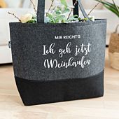 Personalisierbare Filztasche mit Text