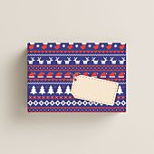 Geschenkbox Weihnachten Blau