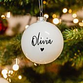 Personalisierbare Christbaumkugel 2er Set mit Text