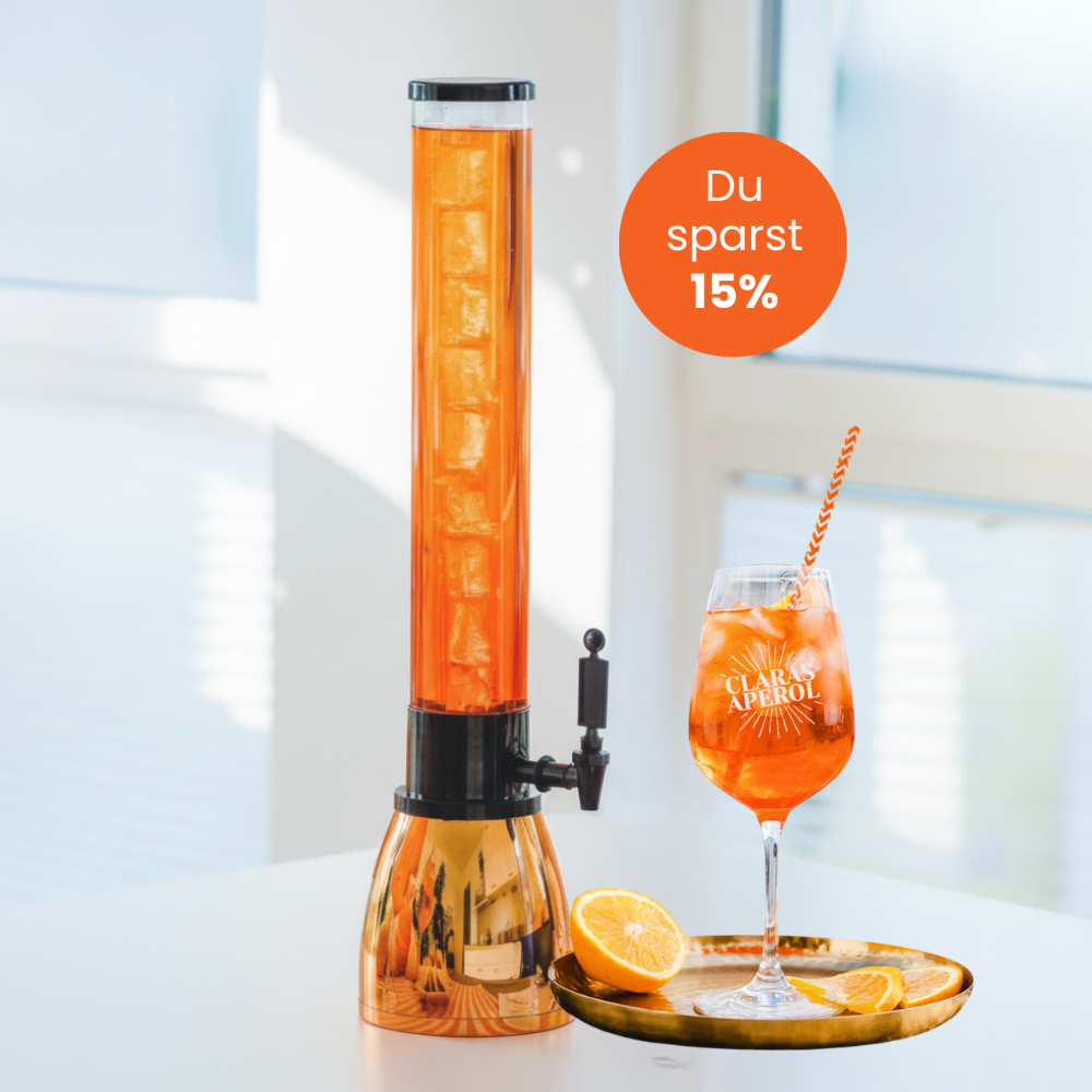 Geschenkset Aperol Glas und Getränketurm Geschenkset Aperol Glas und Getränketurm