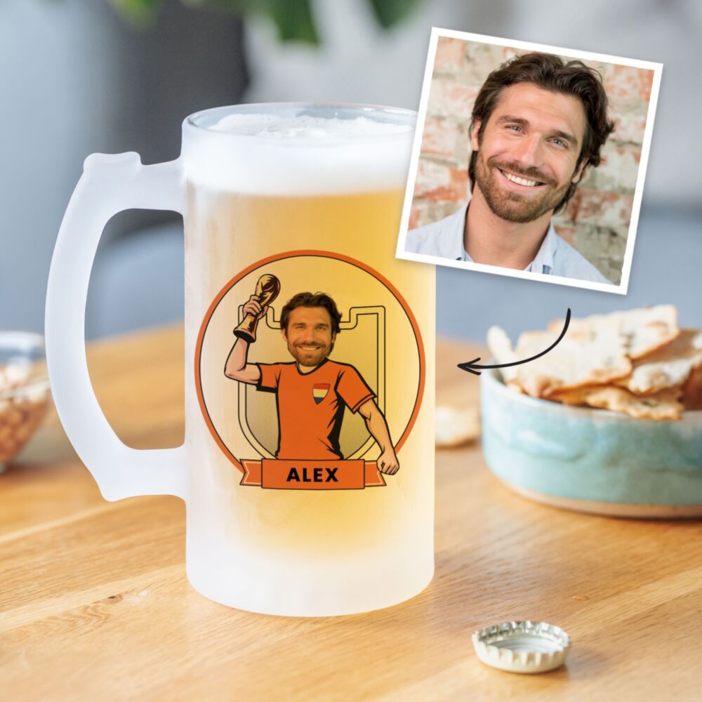 Personalisierbarer WM-Bierkrug mit Foto