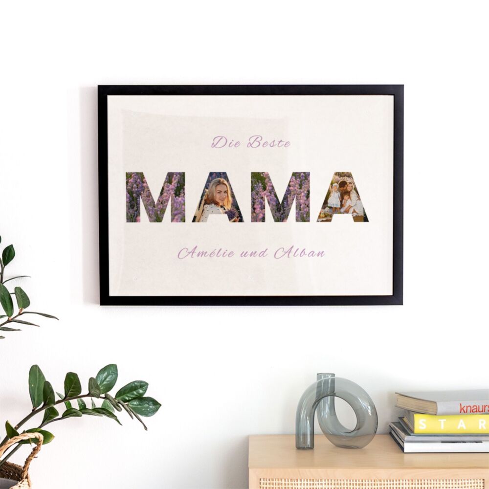 Personalisiertes Mama Poster mit Buchstaben und Fotos
