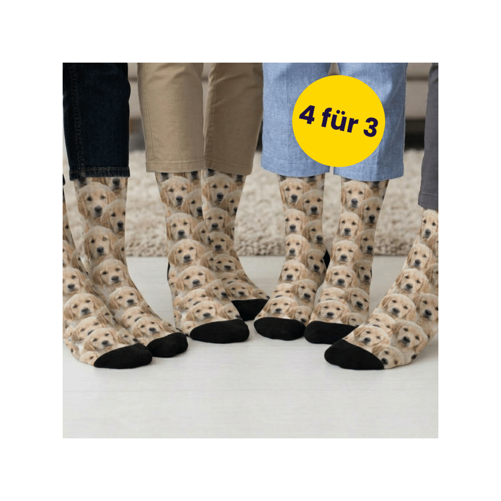 Geschenkset Socken 4er Set mit Gesicht 