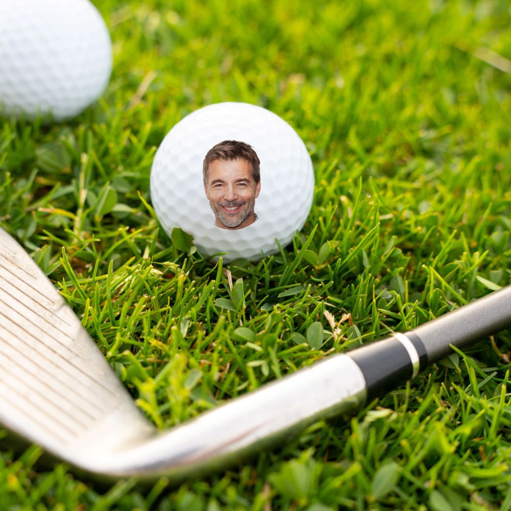 Personalisierbare Golfbälle 3er Set mit Gesicht