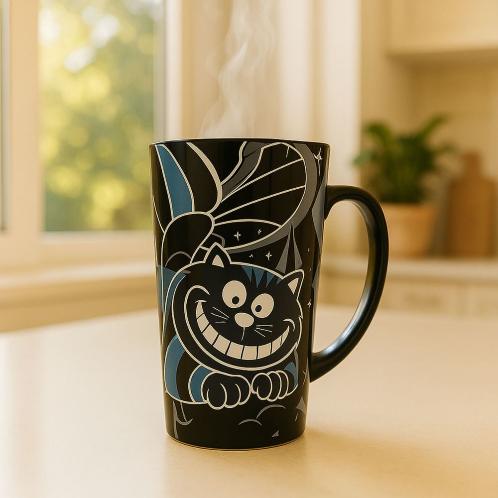 Wärmeempfindlicher Grinsekatze Kaffeebecher