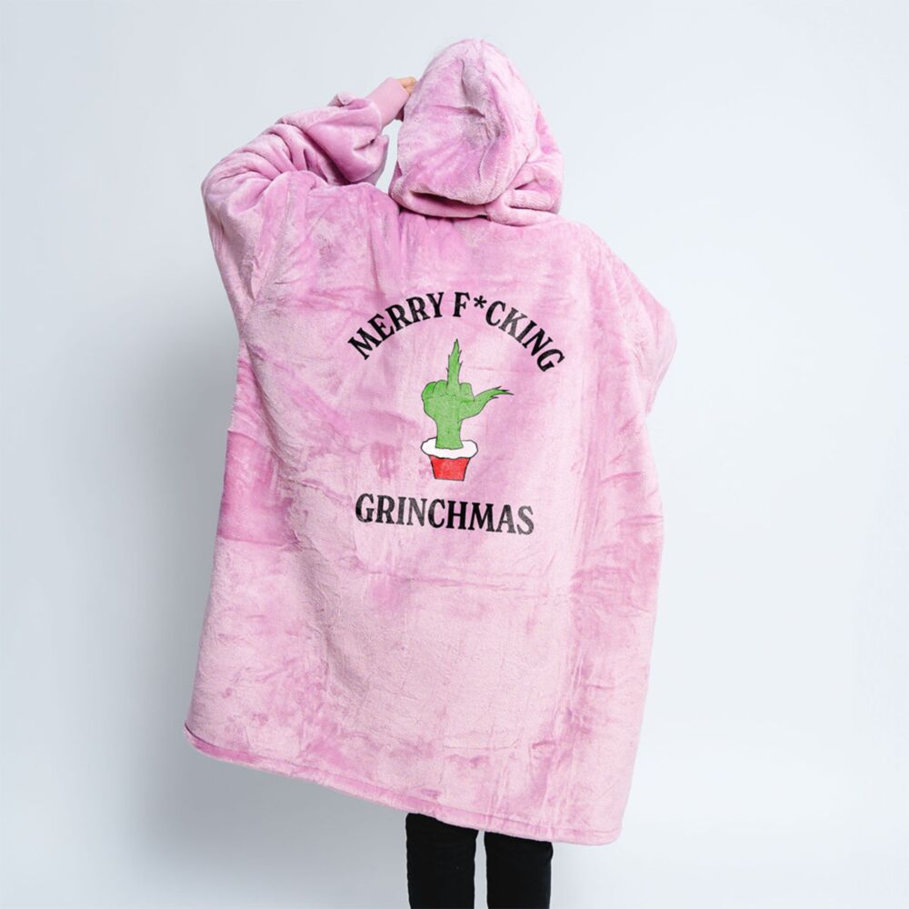 Personalisierbare Grinch Hoodie Decke