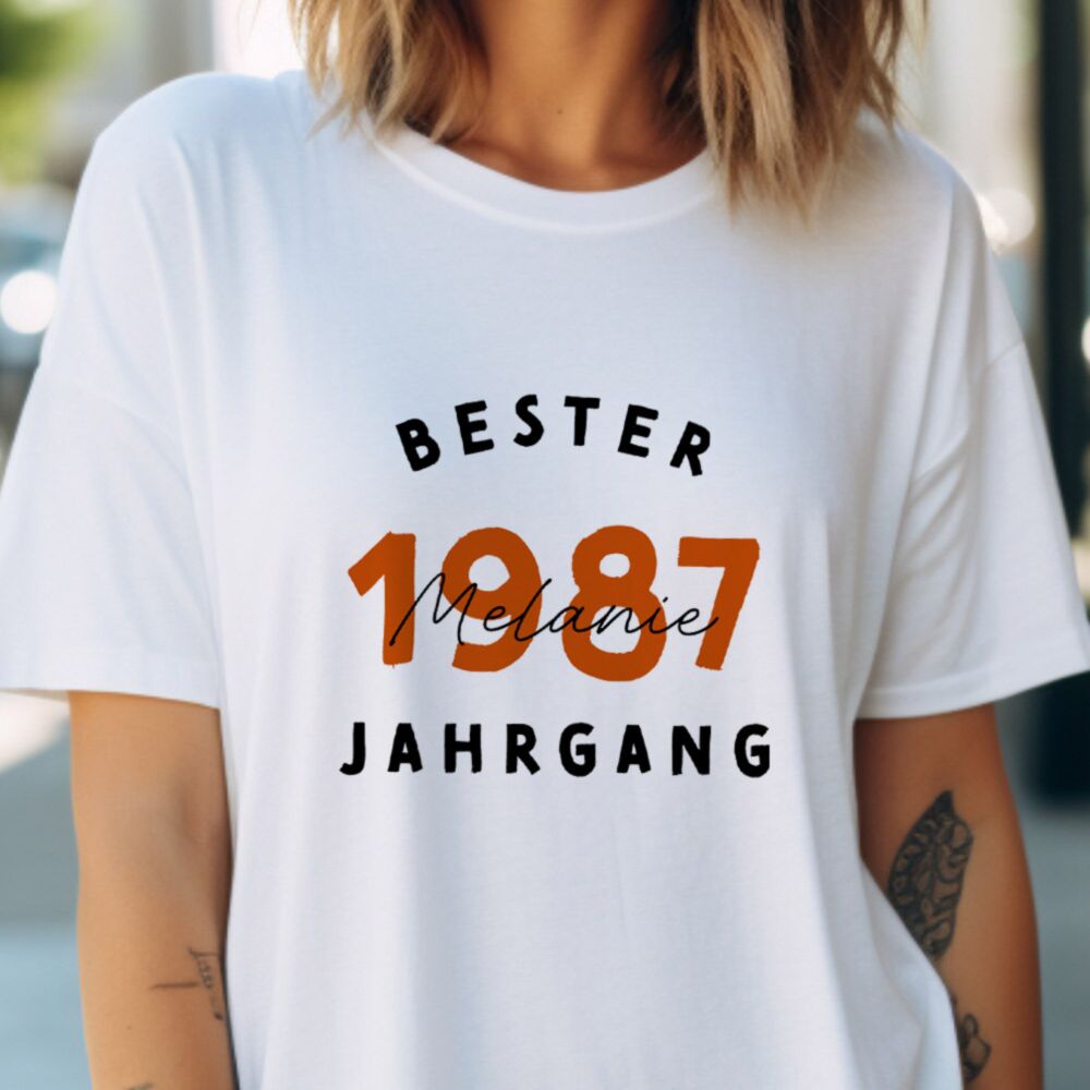 Personalisierbares T-Shirt Limited Edition mit Jahreszahl