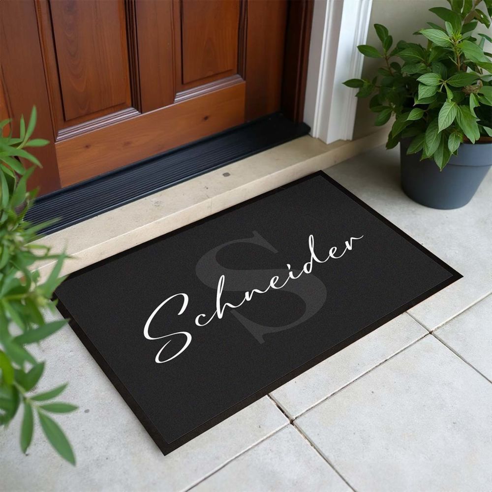 Personalisierbare Fußmatte mit Monogramm Personalisierbare Fußmatte mit Monogramm