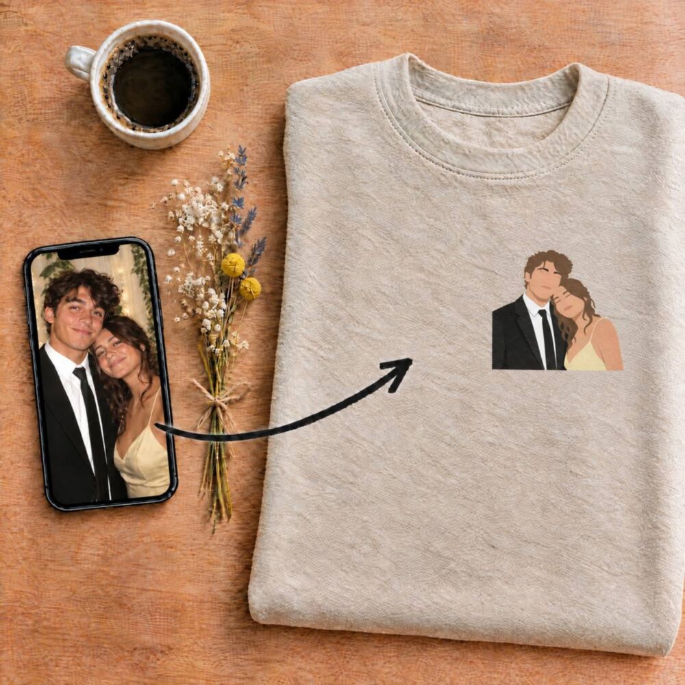 Personalisierbarer Pullover mit kleiner Illustration