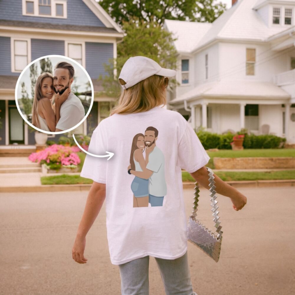 Personalisierbares T-Shirt mit Illustration