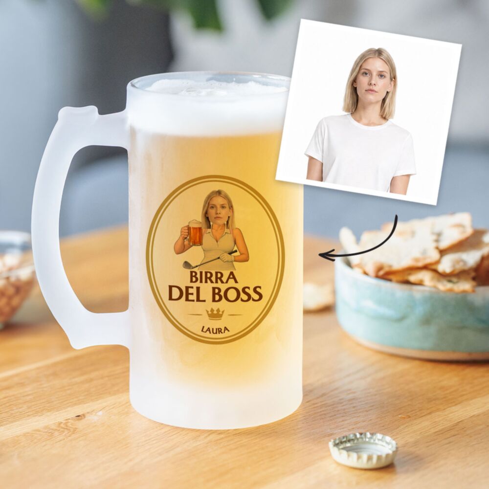 Personalisierter Bierkrug Sport mit Foto und Namen