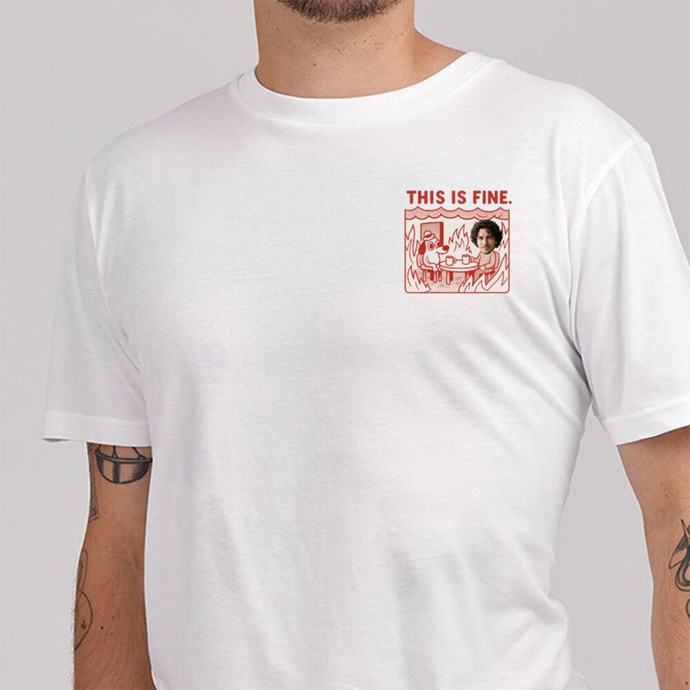 Personalisiertes T-Shirt This Is Fine Meme