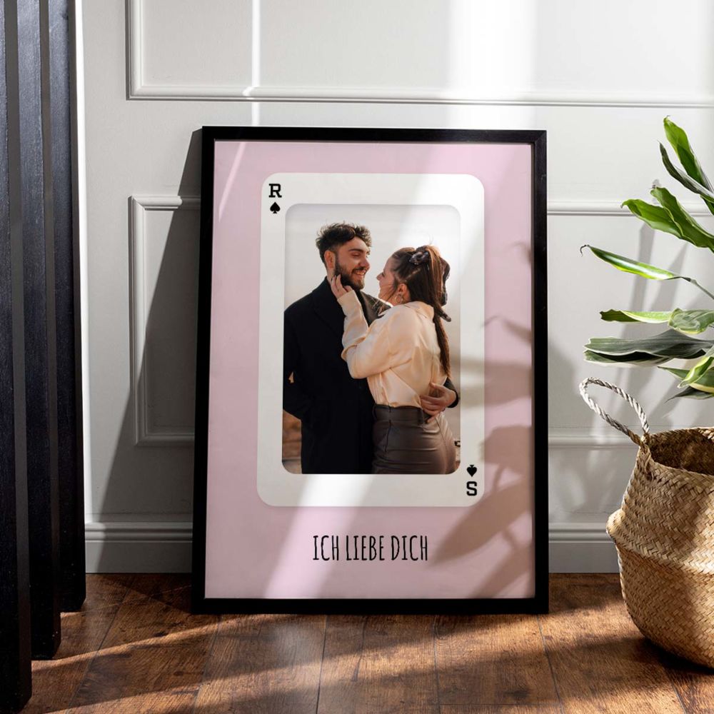 Personalisierbares Poster Spielkarte mit Foto und Text
