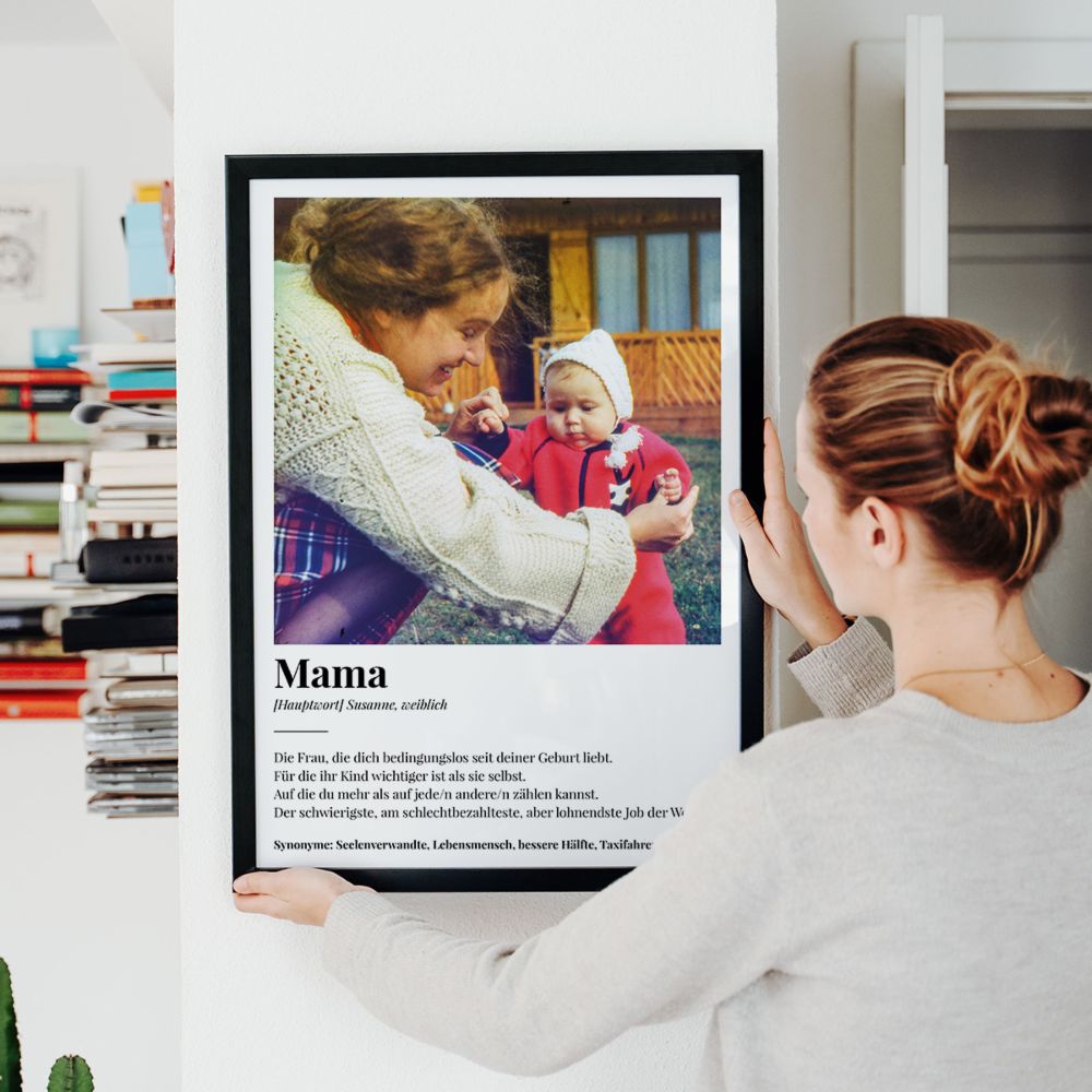 Personalisierbares Poster mit Foto und Definition