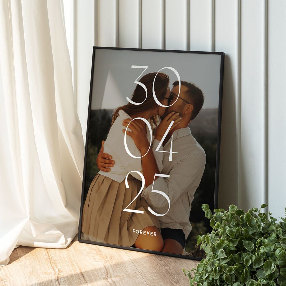 Personalisierbares Poster mit Datum und Namen