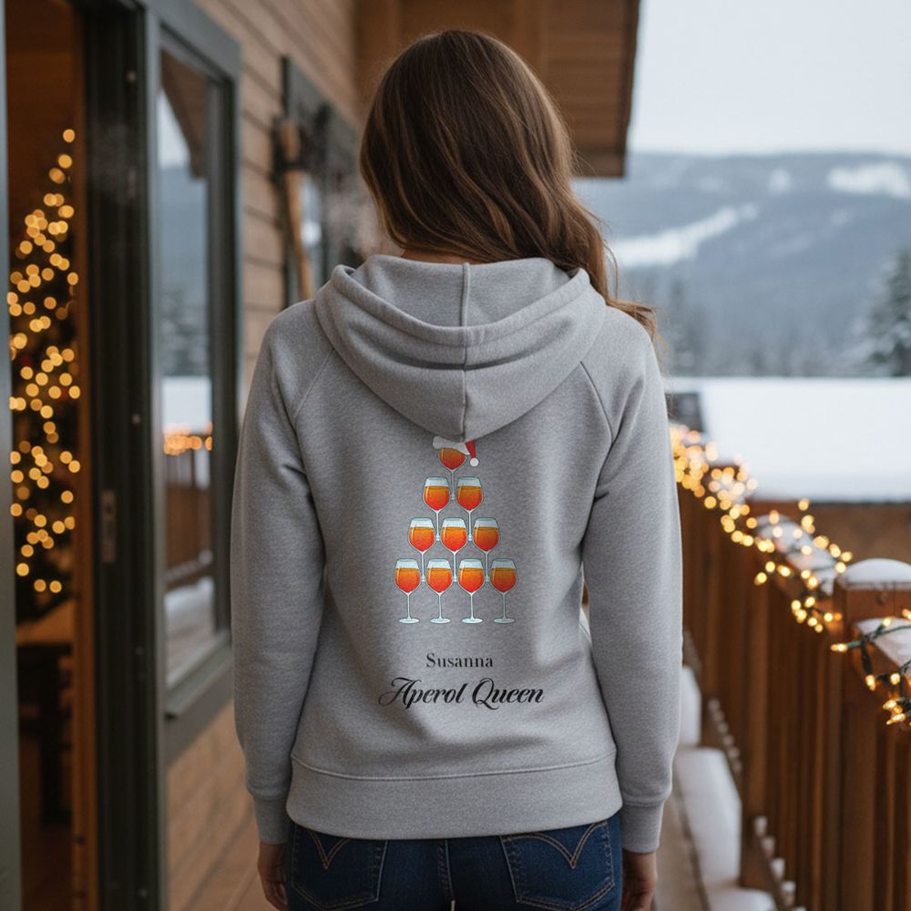 Personalisierbarer Aperol Weihnachtskapuzenpullover