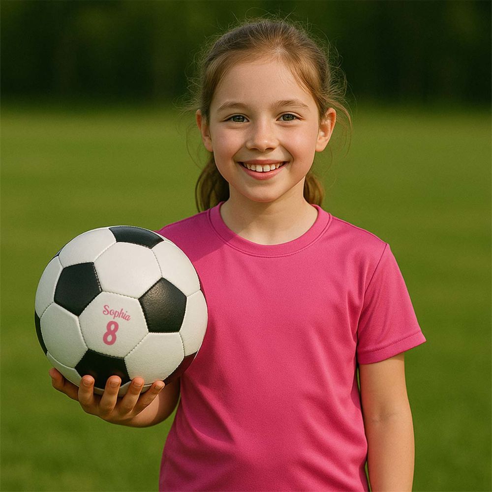 Personalisierbarer Fußball mit Text und Nummer