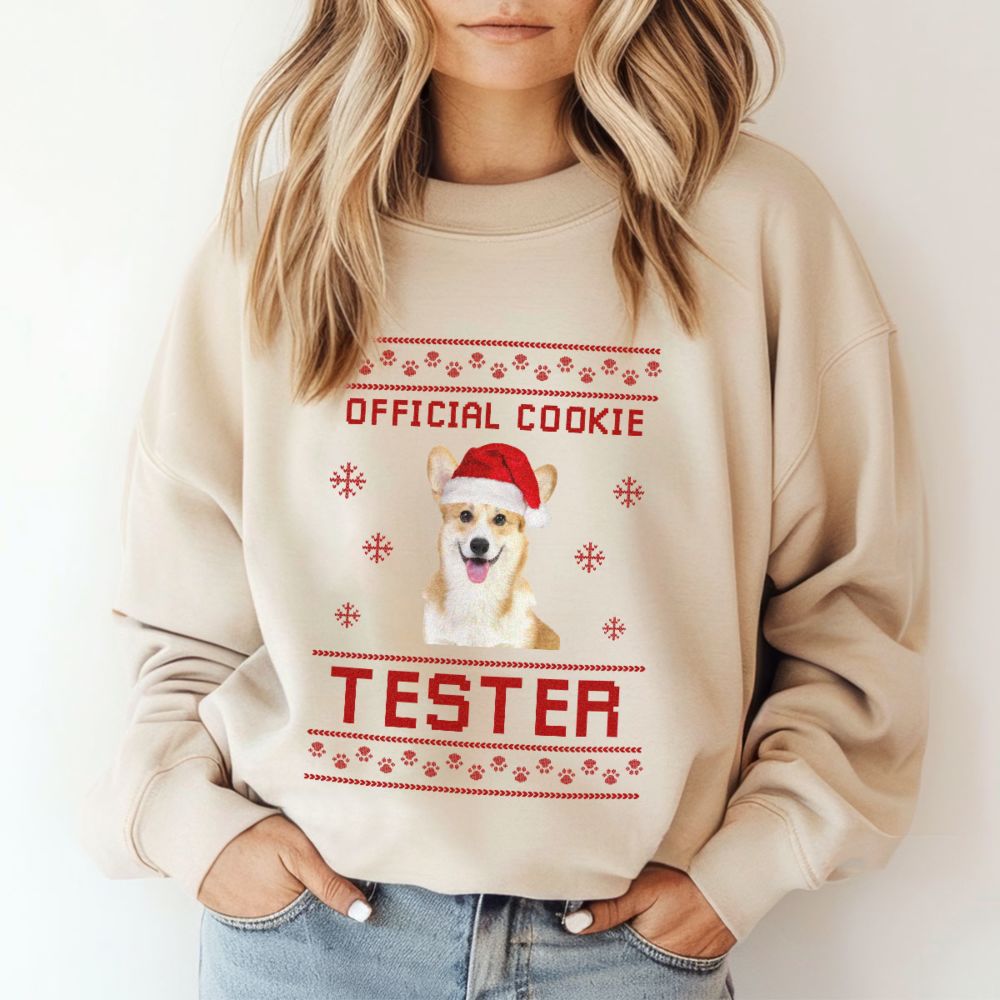 Personalisierbarer Weihnachtspullover mit Haustier