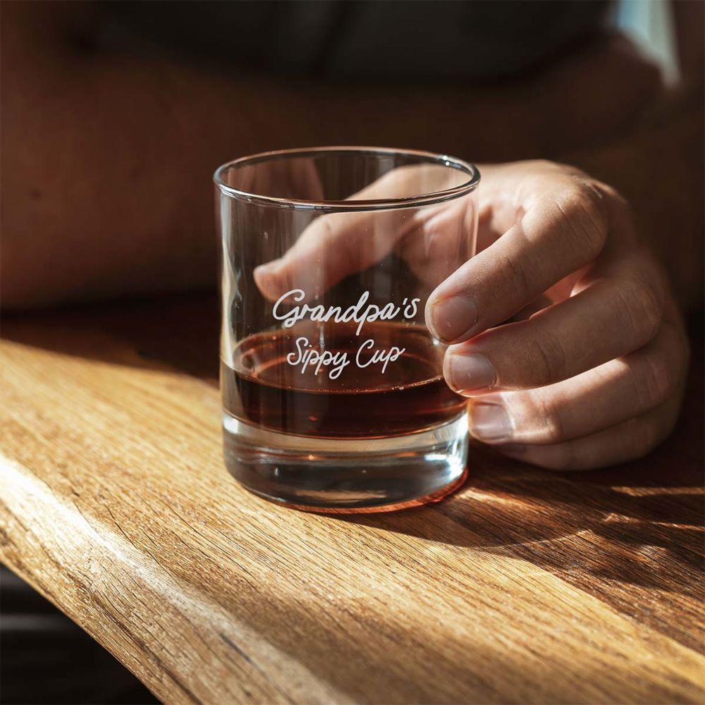Personalisierbares Whisky Glas mit Text