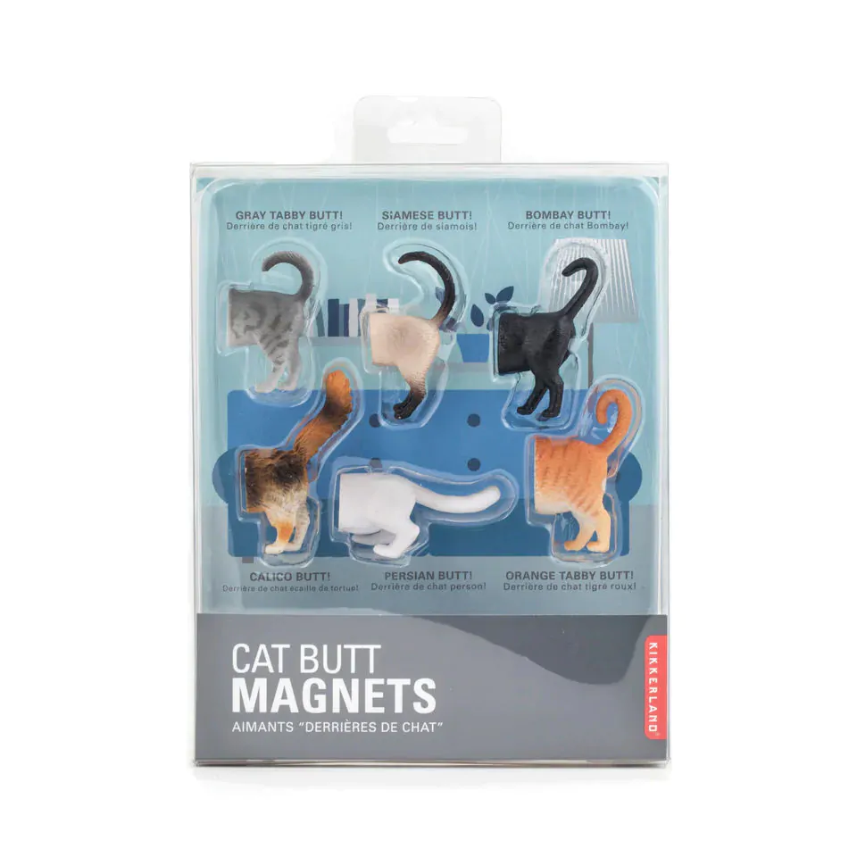 Katzen-Hintern Kühlschrankmagnete 6er-Set