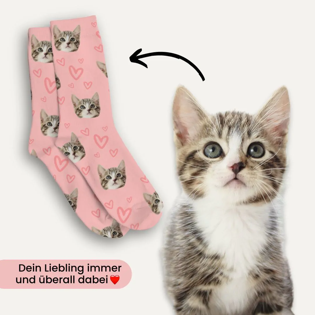 Personalisierbare Socken mit deinem Haustier