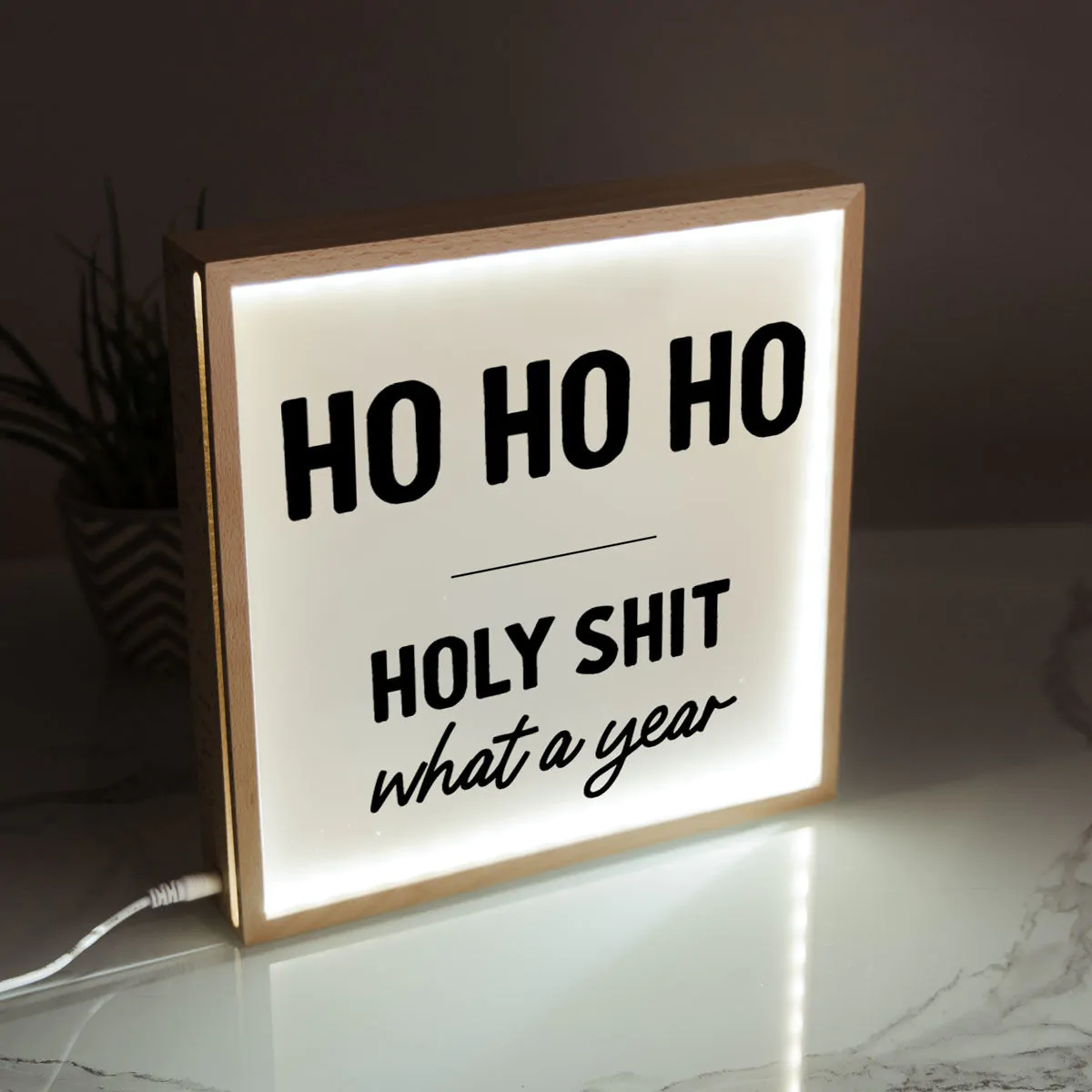 Personalisierbare Light Box mit Text