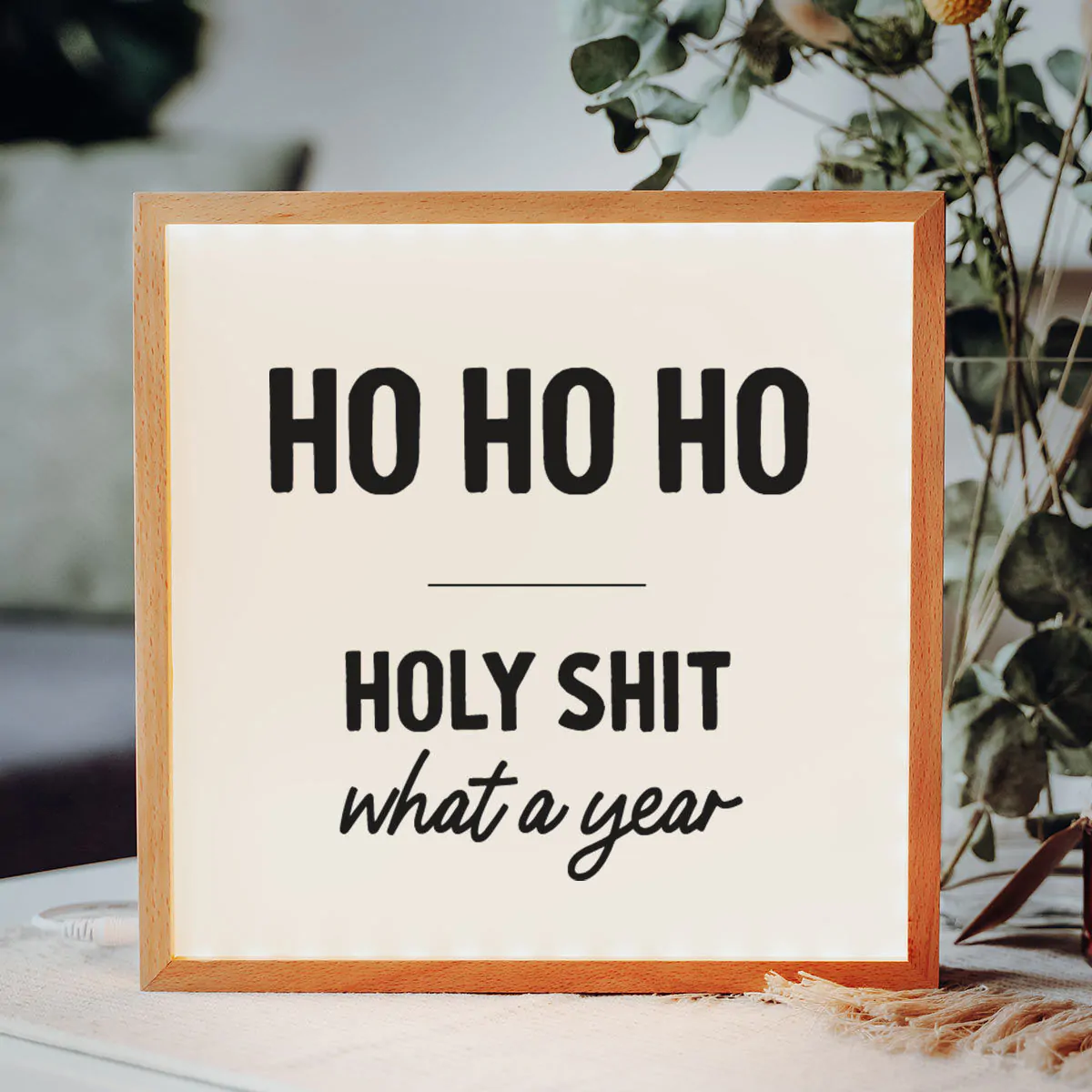 Personalisierbare Light Box mit Text