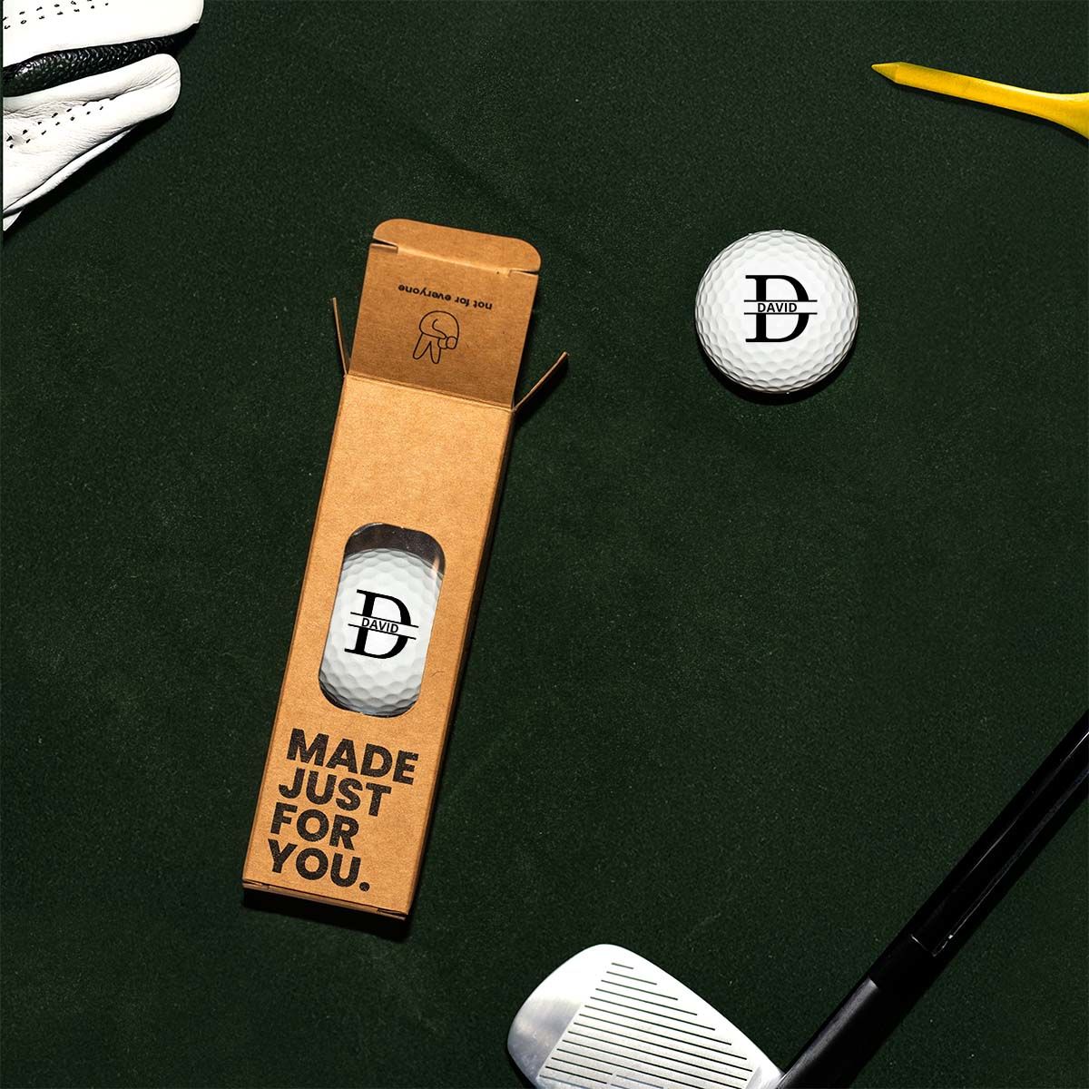 Personalisierbare Golfbälle 3er Set mit Monogramm
