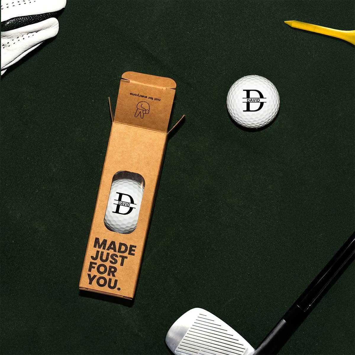 Personalisierbare Golfbälle 3er Set mit Monogramm