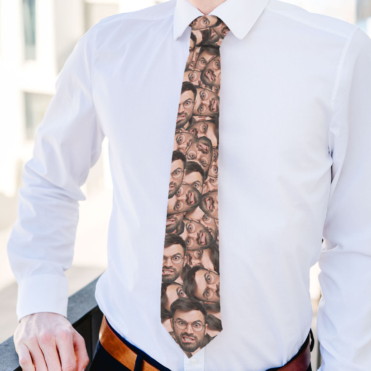 Personalisierte Krawatte mit Gesicht