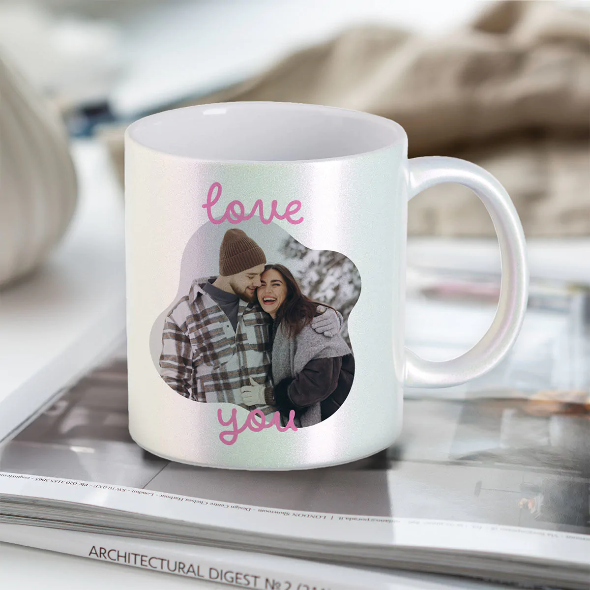 Personalisierbare Tasse mit Foto und Text