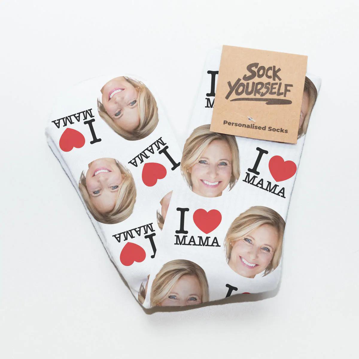 Personalisierbare Socken für Mama oder Papa