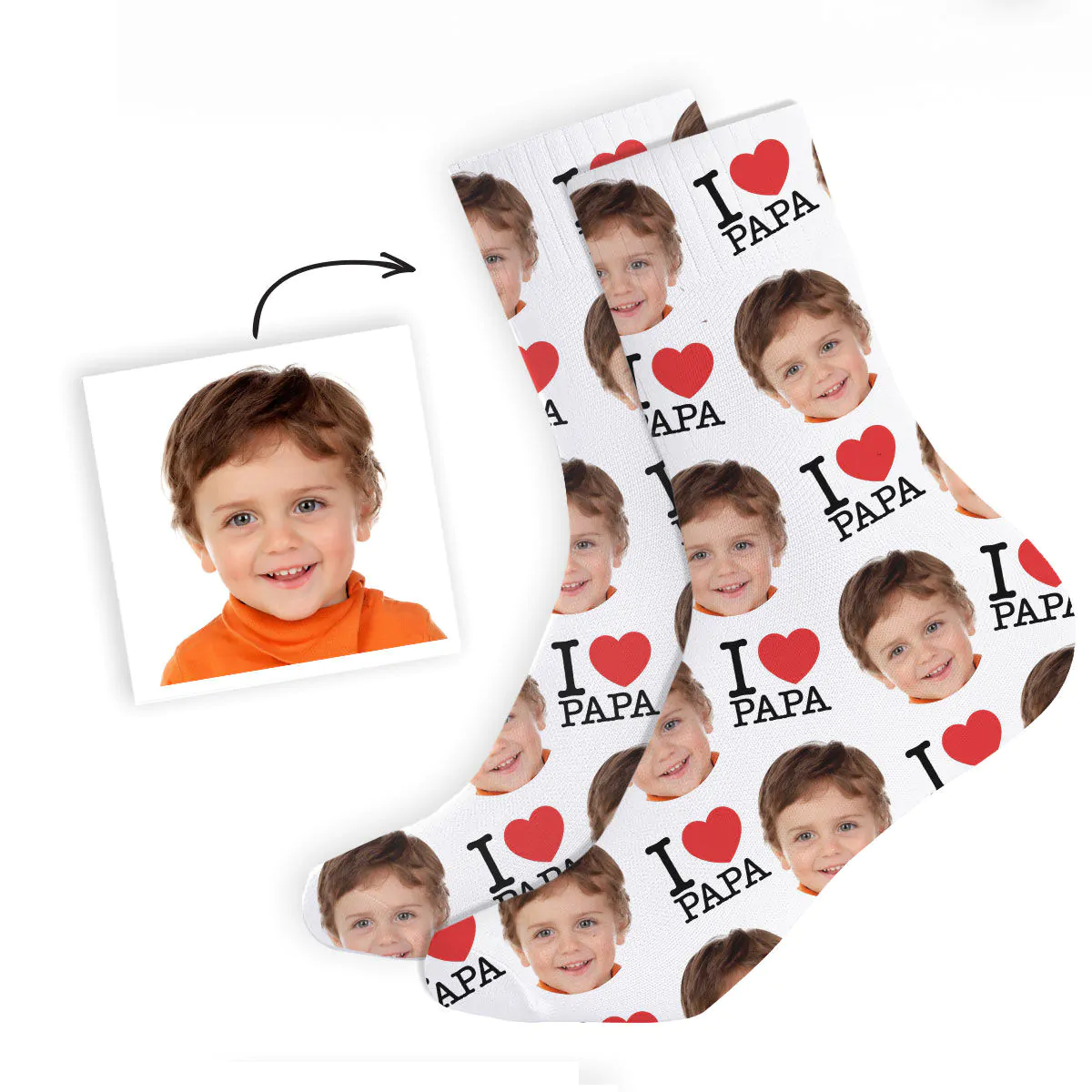 Personalisierbare Socken für Mama oder Papa