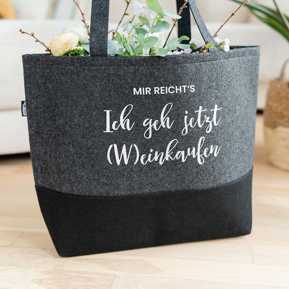 Filztasche Shopper Filz Taschen Einkaufstasche Filztaschen Mit