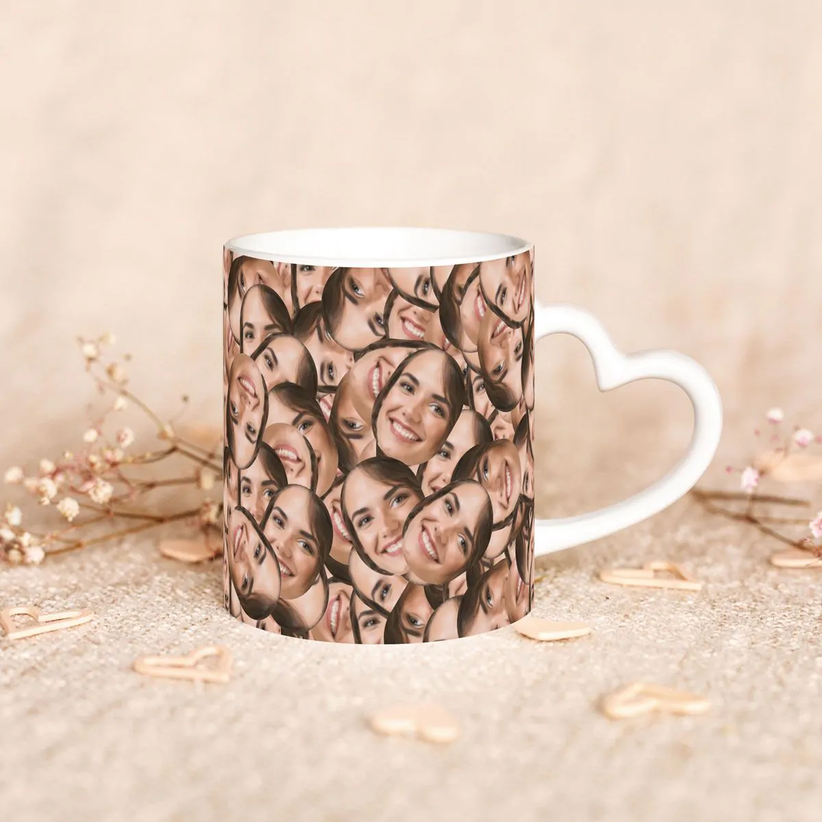 Personalisierbare Tasse mit Gesicht