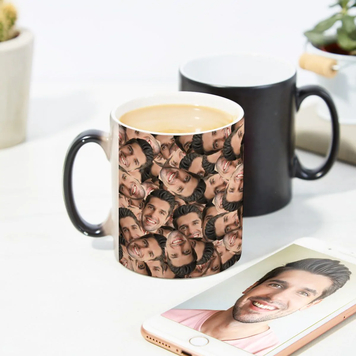 Personalisierbare Tasse mit Gesicht