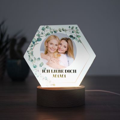 Personalisierbare LED-Lampe Blätter mit Foto und Text Personalisierbare LED-Lampe Blätter mit Foto und Text