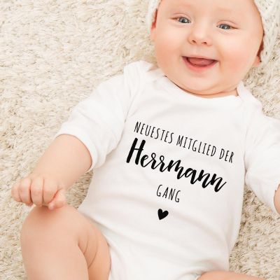 Personalisierbarer Babybody mit Text Personalisierbarer Babybody mit Text