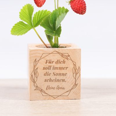Personalisierbarer Ecocube mit Gravur Personalisierbarer Ecocube mit Gravur