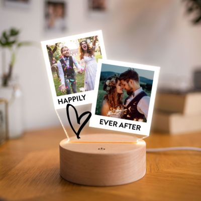 Personalisierbare LED-Lampe im Polaroid-Design Personalisierbare LED-Lampe im Polaroid-Design