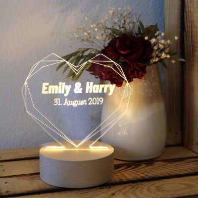Valentinstag Geschenke LED Leuchte mit Herz