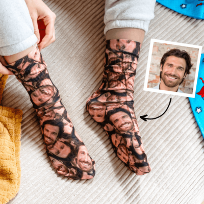 Gifts for Boyfriends Personalised face socks