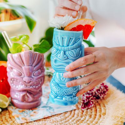 Tiki-Tassen aus Keramik 2er-Set