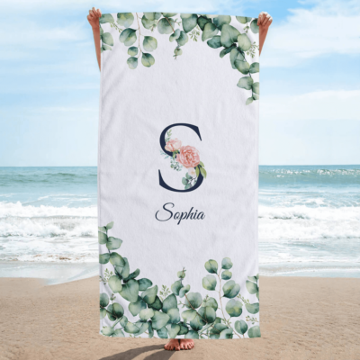 Personalisierbares Handtuch mit Monogramm Personalisierbares Handtuch mit Monogramm