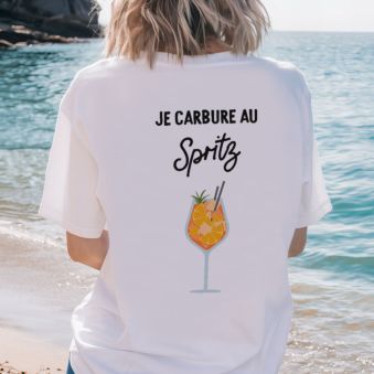 T-shirt personnalisé avec verre d'Aperol et texte