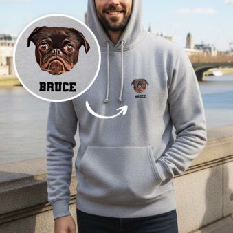 Sweat à capuche personnalisé - animal de compagnie version BD