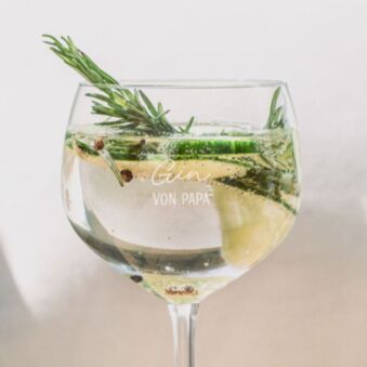 Personalisierbares Gin Glas mit Text