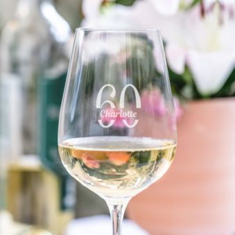 Personalised Wine Glass with Name and Year